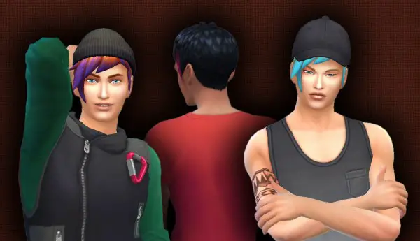    select a Website   : Med Straight Edge Asym hairstyle conversion for Sims 4