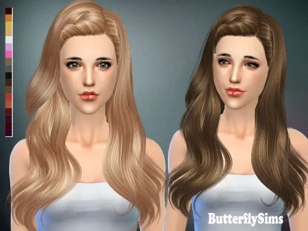 Butterflysims: Hairstyle 144 for Sims 4