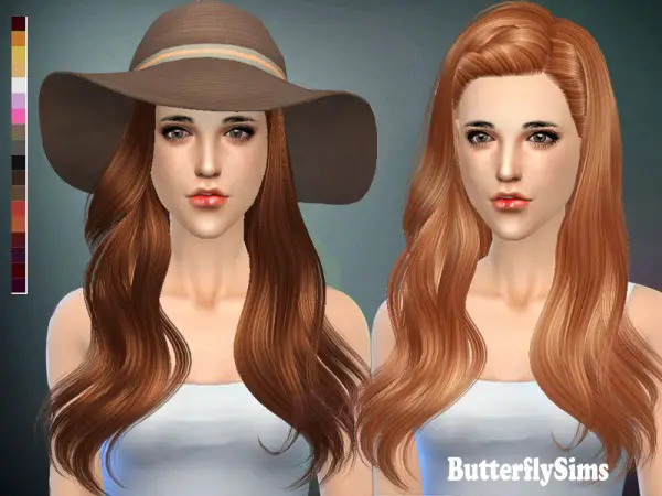 Butterflysims: Hairstyle 144 for Sims 4