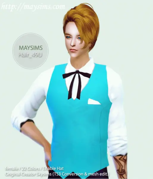    select a Website   : May Hairstyle 49U for Sims 4