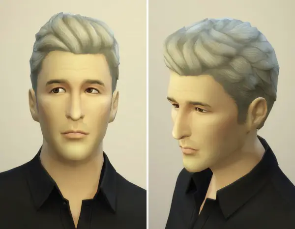 Rusty Nail: Wavy loose hairstyle retextured for Sims 4