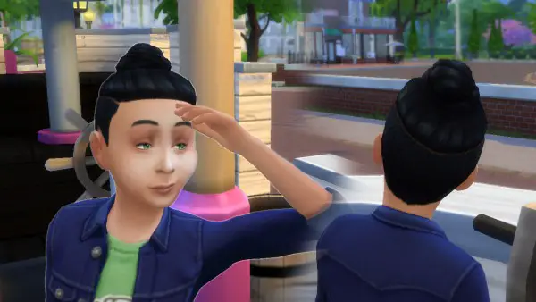 Mystufforigin: Shaved Bun Top for Kids for Sims 4