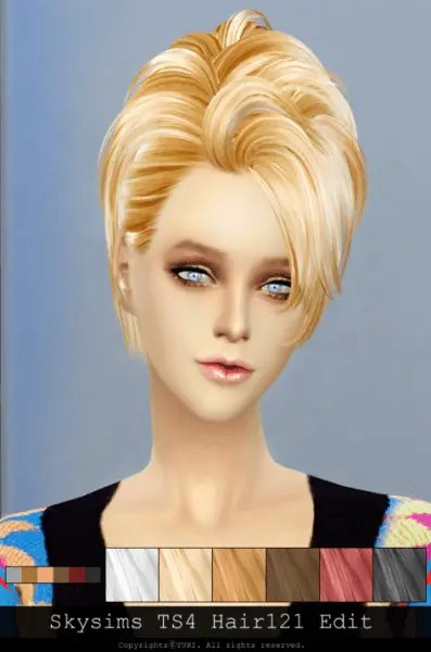 Rg veda twinklestar: Skysims Hairstyle 121 Edit for Sims 4