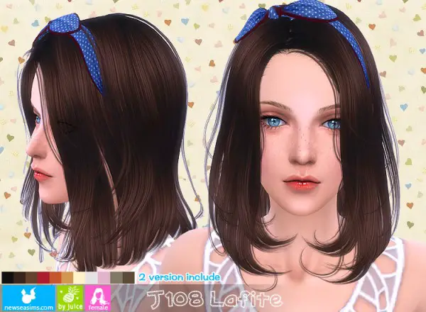 NewSea: J108 Lafite hairstyle for Sims 4