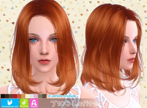 NewSea: J108 Lafite hairstyle for Sims 4