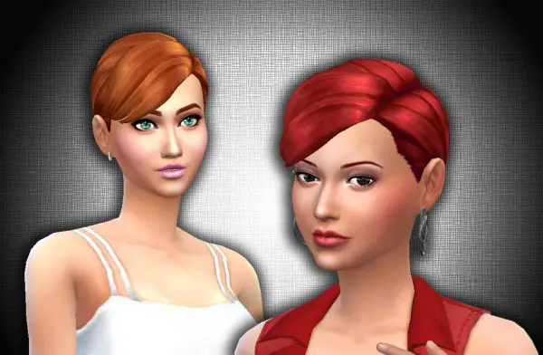 Mystufforigin: Short Silk Hair for Sims 4