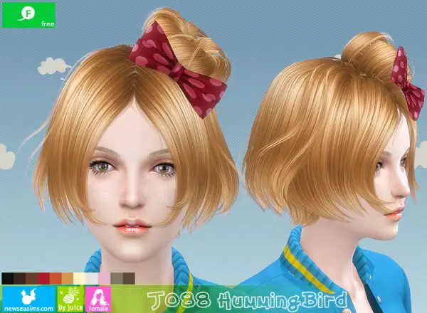 NewSea: J088 Humming Bird Haistyle for Sims 4