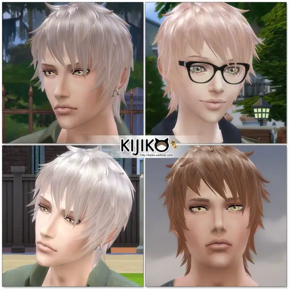 Kijiko Sims: Shaggy Short hairstyl for her for Sims 4