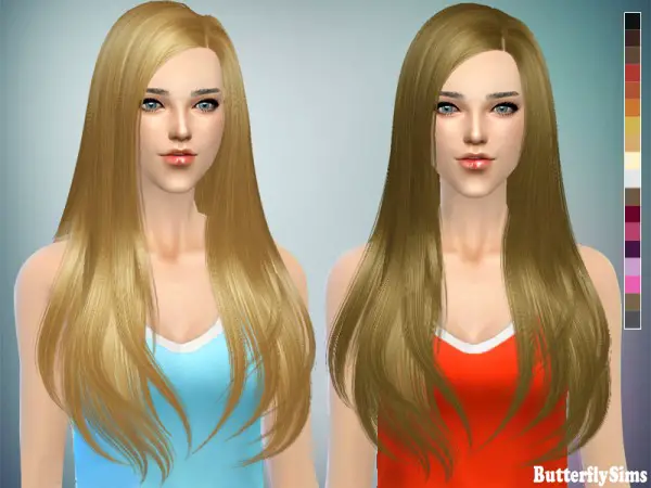 Butterflysims: Hairstyle 145 for Sims 4