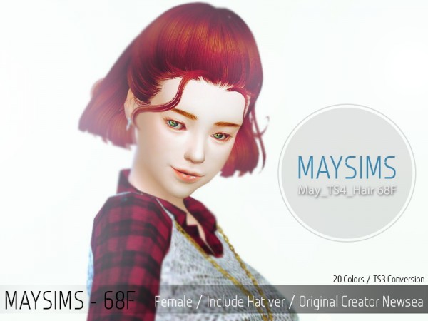 MAY Sims: May Hairstyle 68F for Sims 4