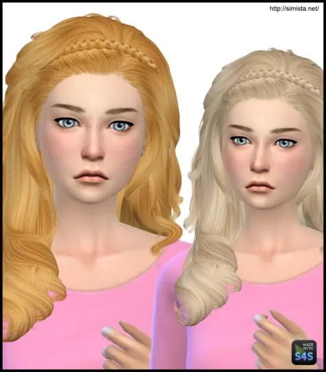 Simista: Cazy`s Roulette hairstyle retextured for Sims 4