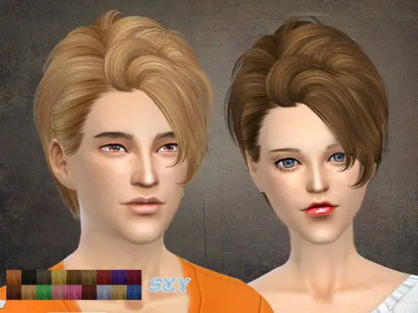 The Sims Resource: Hairstyle 121 by Skysims for Sims 4