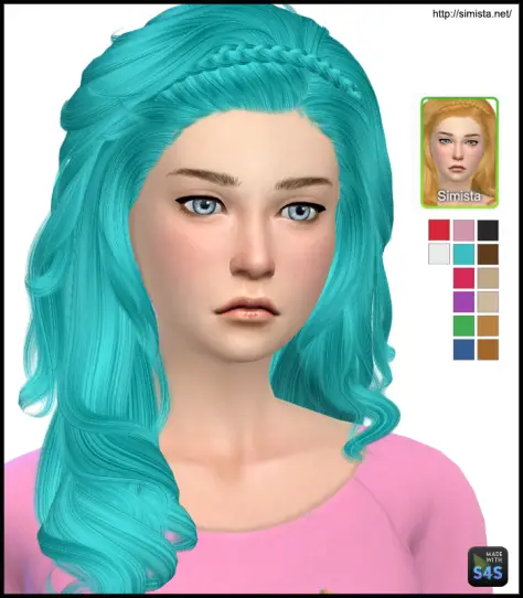 Simista: Cazy`s Roulette hairstyle retextured for Sims 4