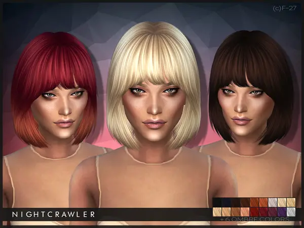 The Sims Resource: Hairstyle 27 by Nightcrawler for Sims 4