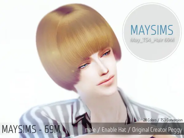 MAY Sims: May Hairstyle 69U for Sims 4