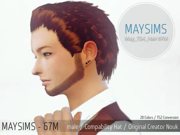 MAY Sims: May Hairstyle 67M for Sims 4