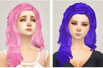 Liahxsimblr: Cazy`s Roulette hairstyle retextured - Sims 4 Hairs