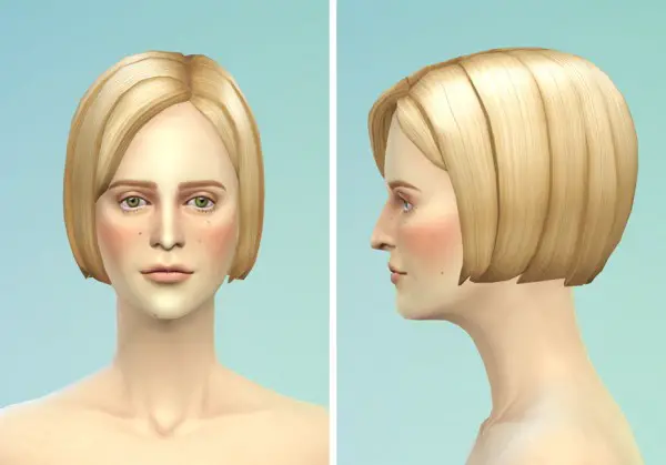 Rusty Nail: Bangs side swept hairstyle retextured for Sims 4