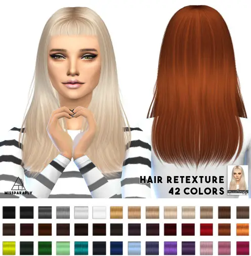 Sims 4 Hairs ~ Miss Paraply: Sintiklia Still into you hairstyle retextured