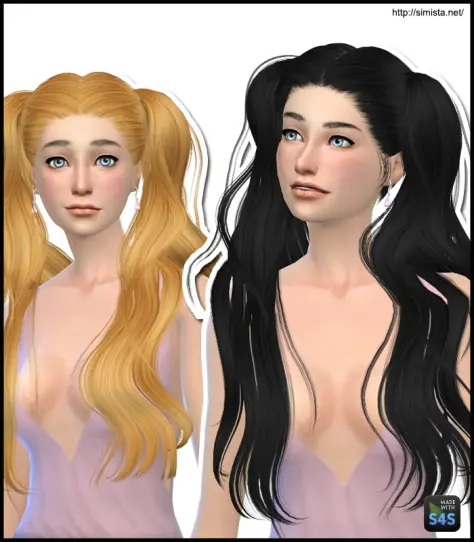 Simista: Newsea`s JO77 Parody hairstyle retextured for Sims 4