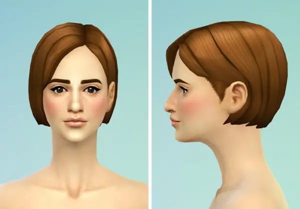 Rusty Nail: Bangs side swept hairstyle retextured V2 for Sims 4
