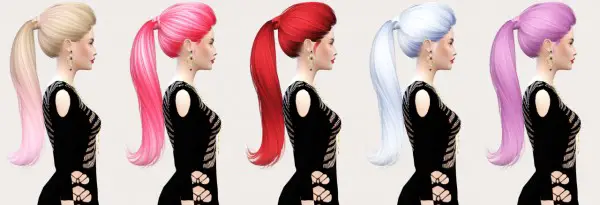 Salem2342: Skysims 266 hairstyle retextured for Sims 4