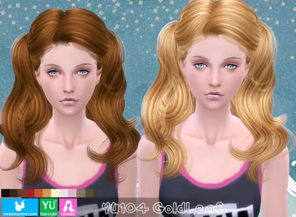 NewSea: YU 104 GoldLeaf hairstyle for Sims 4