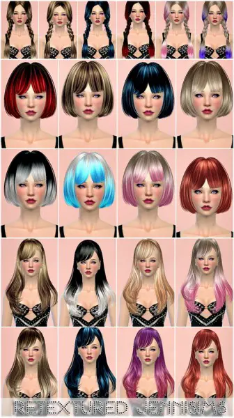 Jenni Sims: SkySims,Butterflysims hairstyles retextured for Sims 4