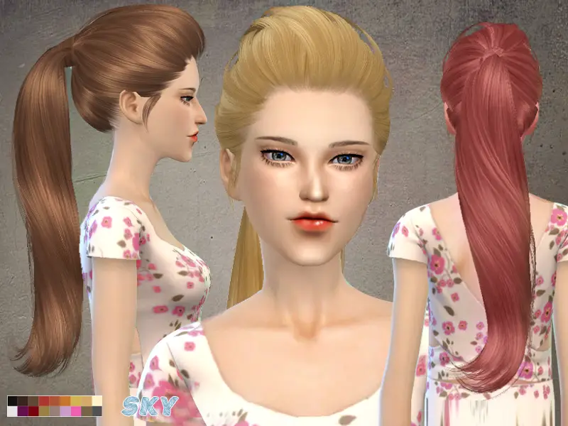 The Sims Resource: 266-hell hairstyle by Skysims ~ Sims 4 