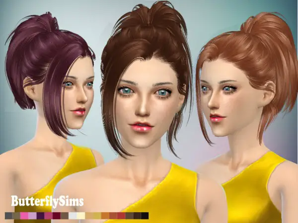 Butterflysims: Hairstyle 060 for Sims 4
