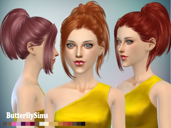 Butterflysims: Hairstyle 060 for Sims 4