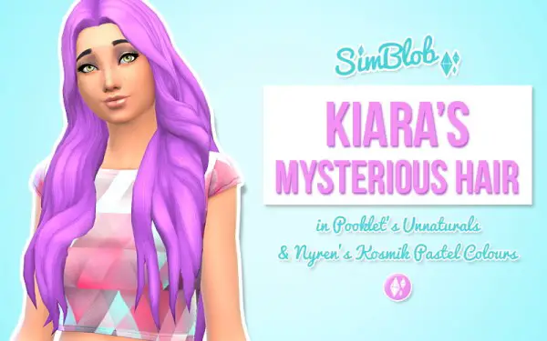 SimBlob: Kiara’s Mysterious hairstyle retextured for Sims 4