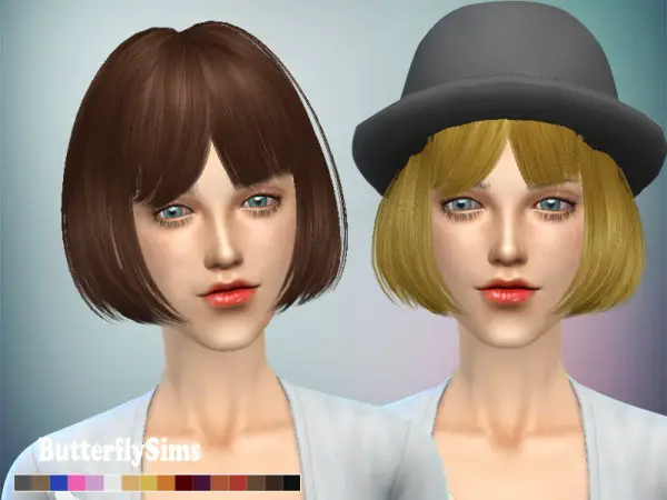 Butterflysims: Hairstyle M109 for Sims 4