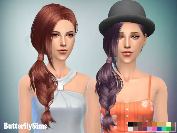 Butterflysims: Hairstyle 084 for Sims 4
