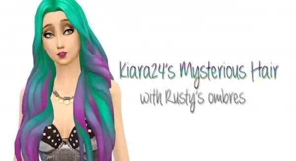 Ohmyglobsims: Kiara’s Mysterious hairstyle retextured for Sims 4