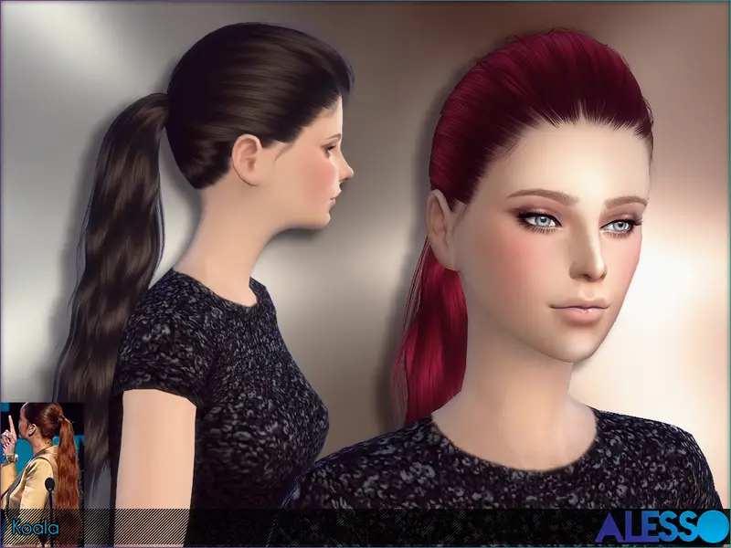 The Sims Resource: Koala hairstyle by Alesso ~ Sims 4 Hairs