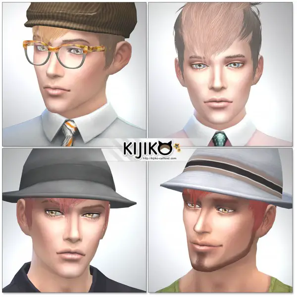 Kijiko Sims: Panda Kang Kang hairstyle retextured for Sims 4