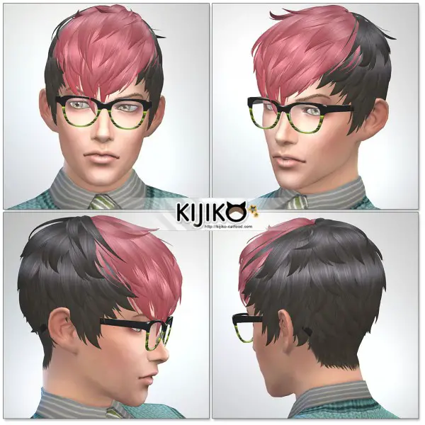 Kijiko Sims: Panda Kang Kang hairstyle for Sims 4