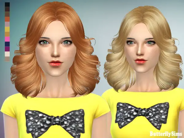 Butterflysims: Hairstyle 089 NO hat for Sims 4