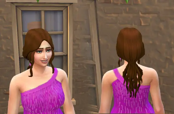 Mystufforigin: Curls for Her for Sims 4
