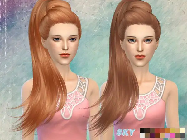 The Sims Resource: Hairstyle 268 Jem by Skysims for Sims 4