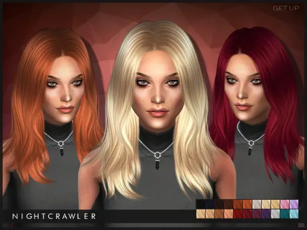 The Sims Resource: Get Up hairstyle by Nightcrawler for Sims 4