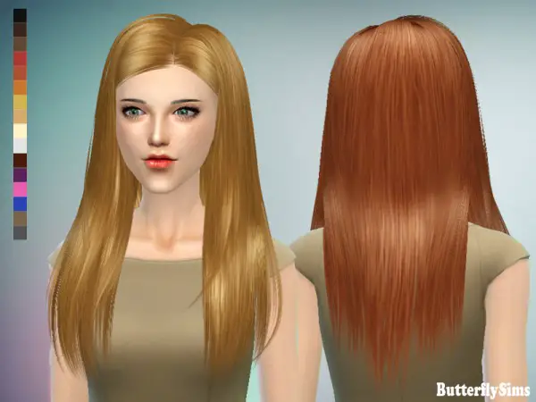 Butterflysims: Hairstyle 143 NO hat for Sims 4
