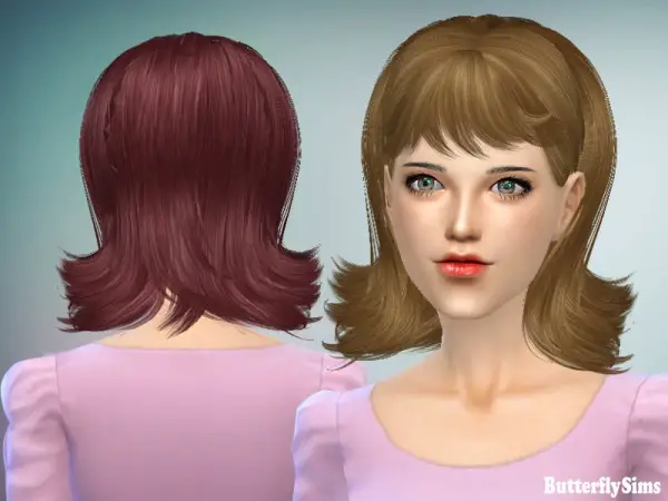 Butterflysims: Hairstyle 064 No hat for Sims 4