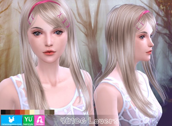 NewSea: YU 106 Lovers hairstyle for Sims 4