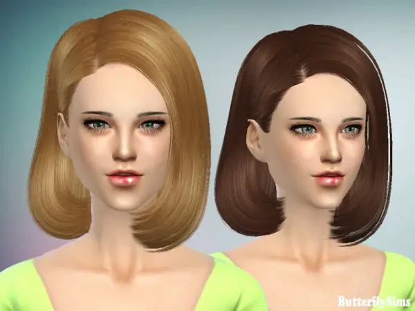 Butterflysims: Hairstyle 150 NO hat for Sims 4