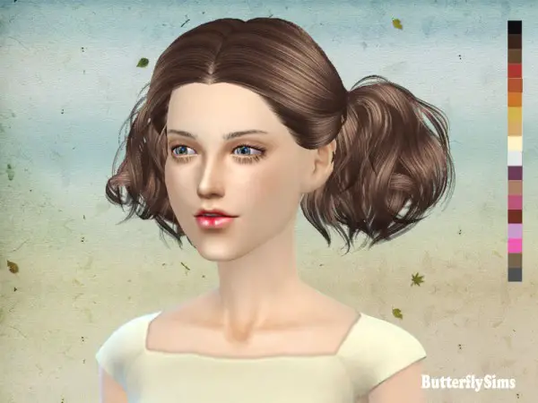 Butterflysims: Hairstyle 088 No hat for Sims 4