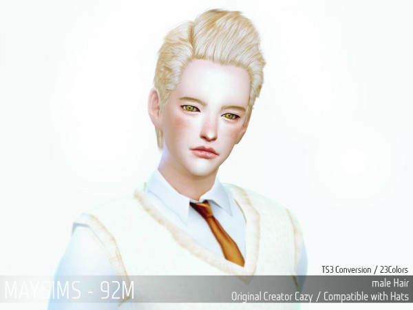 MAY Sims: May Hairstyle 92M retextured for Sims 4