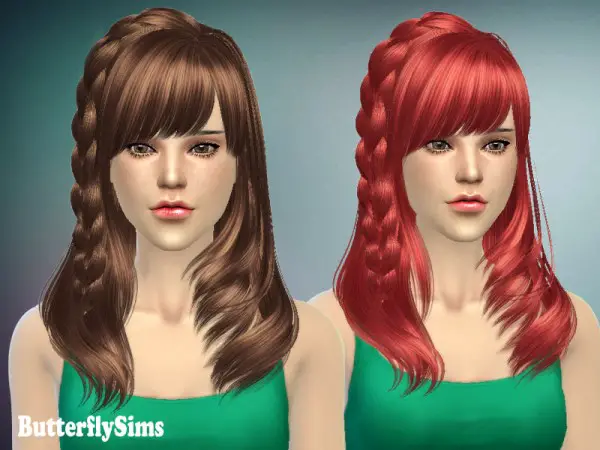 Butterflysims: Hairstyle 090 for Sims 4