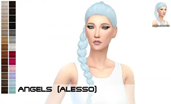 Porcelain Warehouse: Alesso`s Sweet Escape and Angels hairstyles retextured for Sims 4